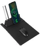 Verk 06350 Multifunkční bezdrátová nabíječka se stojánkem a podložkou, černá