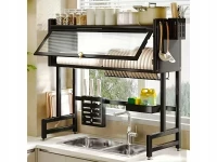 Verk 07379 Multifunkční organizér na nádobí nad dřez, 65 cm, černý