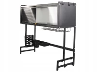 Verk 07380 Multifunkční odkapávač na nádobí nad dřez, 85 cm, černý
