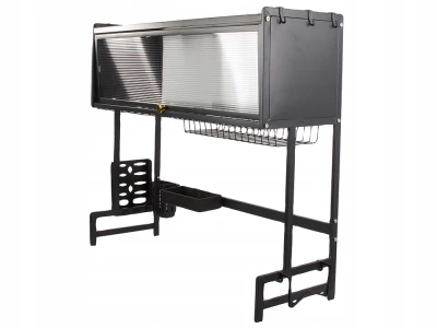 Verk 07380 Multifunkční odkapávač na nádobí nad dřez, 85 cm, černý
