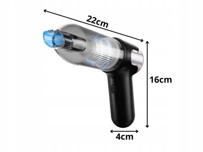 Verk 10143 Ručný akumulátorový vysávač s príslušenstvom 6 v 1, 120 W, čierny