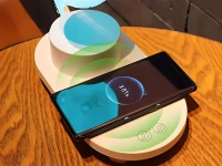 Verk 12368 Lampa s Bluetooth reproduktorom, RGB osvetlením a bezdrôtovým nabíjaním, mesiac