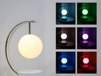 Verk 12368 Lampa s Bluetooth reproduktorom, RGB osvetlením a bezdrôtovým nabíjaním, mesiac