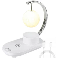 Verk 12368 Lampa s Bluetooth reproduktorom, RGB osvetlením a bezdrôtovým nabíjaním, mesiac