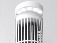 Verk 16039 Mini stĺpový ventilátor s LED osvetlením, 2 rýchlosti, USB, biely