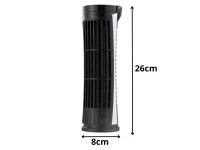 Verk 16039 Mini stĺpový ventilátor s LED osvetlením, 2 rýchlosti, USB, biely