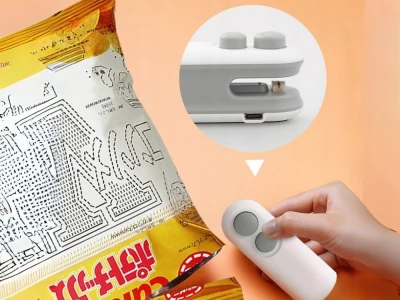 Verk 24545 Ruční mini svářečka na fólie s magnetem, USB, 2 v 1