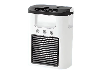 Verk 24601 Ventilátor s vodním zvlhčovačem, USB, LED RGB, 3 rychlostní stupně, bíločerný