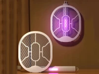 Verk 24610 Plácačka na mouchy elektrická s UV světlem, 2 v 1, bílá