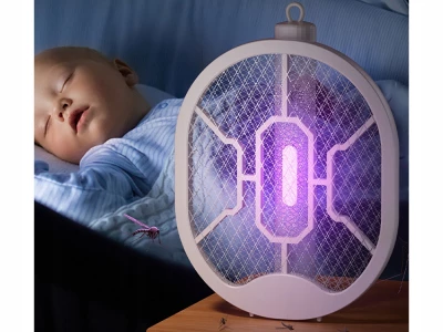 Verk 24610 Plácačka na mouchy elektrická s UV světlem, 2 v 1, bílá