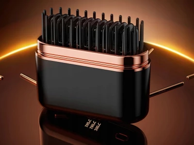 Verk 24629 Mini kartáčová žehlička na vlasy  160 °C - 200 °C, bílá