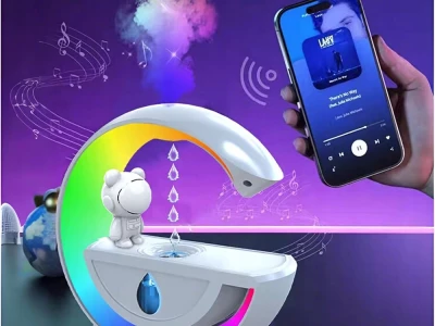 Verk 27469 Multifunkční RGB LED lampa s Bluetooth reproduktorem a zvlhčovačem vzduchu