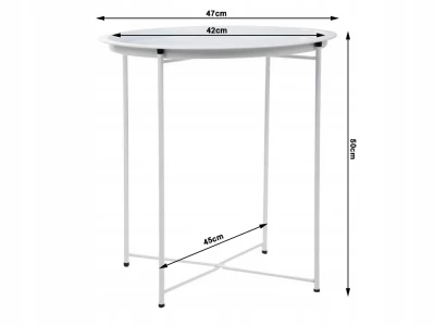 Verk 27492 Konferenční stolek kulatý 47 cm, bílý