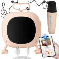 Verk 27500 Karaoke Bluetooth reproduktor RGB s bezdrátovým mikrofonem, černý