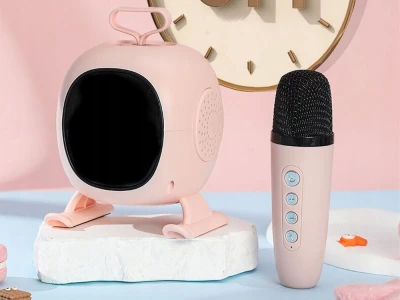 Verk 27500 Karaoke Bluetooth reproduktor RGB s bezdrátovým mikrofonem, černý