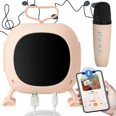 Verk 27500 Karaoke Bluetooth reproduktor RGB s bezdrátovým mikrofonem, černý