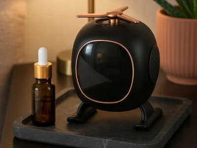 Verk 27502 Aromaterapeutický budík Bluetooth s reproduktorom, čierny