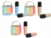 Verk 27503 Karaoke Bluetooth reproduktor, 2x bezdrátový mikrofon, béžový