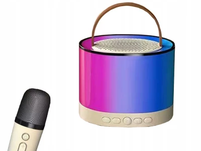 Verk 27503 Karaoke Bluetooth reproduktor, 2x bezdrátový mikrofon, béžový