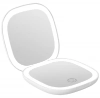 Verk 27511 Skládací LED zrcátko s osvětlením, lupou a dobíjecí baterií 5 v 1, bílé