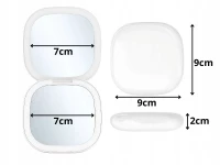 Verk 27511 Skladacie zrkadlo LED so svetlom, lupou a dobíjacou batériou 5 v 1, biele