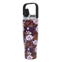 CMP KA0677 Termohrnek s květinovým motivem a modrou rukojetí na přenášení, 900 ml