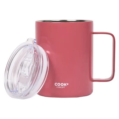 CMP KA0616 Termohrnek s víčkem 350 ml, korálově červený