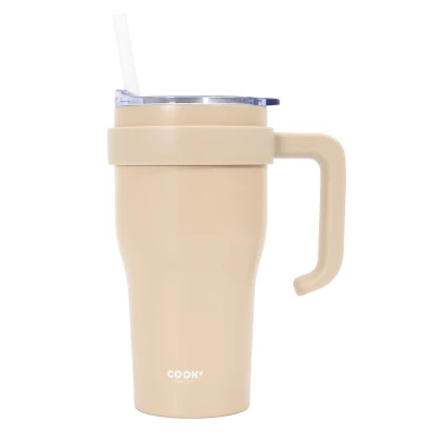 CMP KA0583 Termohrnček s držadlom a slamkou 600 ml, béžový