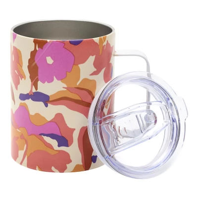 CMP KA0662 Termohrnek s víčkem 350 ml, růžovo-oranžový abstraktní vzor