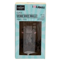 CMP KA0556 Sklenice s brčkem, 450 ml, kočka