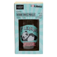CMP KA0556 Sklenice s brčkem, 450 ml, kočka