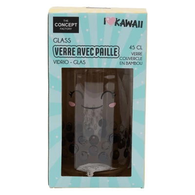 CMP KA0556 Sklenice s brčkem, 450 ml, kočka