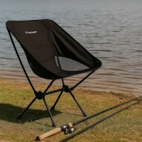 Trizand 25074 Kempingové skládací křeslo, černá