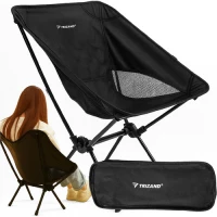 Trizand 25074 Kempingové skládací křeslo, černá