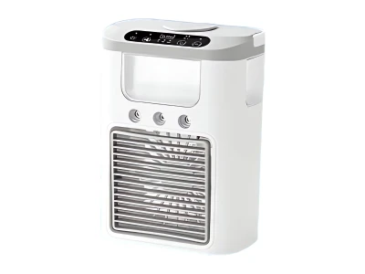 Verk 24601 Ventilátor s vodním zvlhčovačem, USB, LED RGB, 3 rychlostní stupně, bílošedý