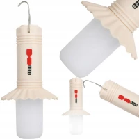 Verk 12377 Multifunkční LED kempingová lampa 2v1, černá