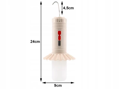Verk 12377 Multifunkční LED kempingová lampa 2v1, černá