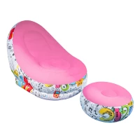 Verk 27533 Nafukovací relaxační křeslo s podnožkou, růžové