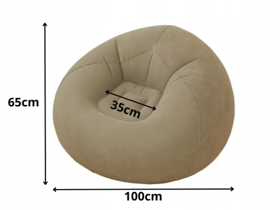 Verk 27535 Nafukovací relaxační sametové křeslo, fialové