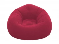 Verk 27535 Nafukovacie relaxačné zamatové kreslo, červené
