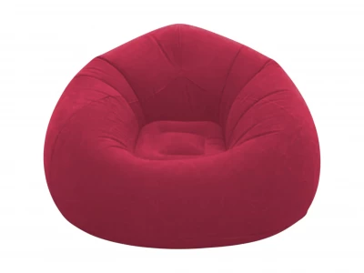Verk 27535 Nafukovacie relaxačné zamatové kreslo, červené