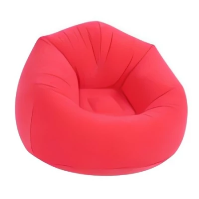Verk 27535 Nafukovacie relaxačné zamatové kreslo, červené