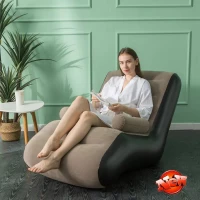Verk 27531 Nafukovacie relaxačné kreslo s operadlom, hnedé
