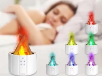 Verk 24615 Dekorativní RGB LED zvlhčovač vzduchu s efektem ohniště, černý