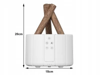 Verk 24615 Dekorativní RGB LED zvlhčovač vzduchu s efektem ohniště, černý