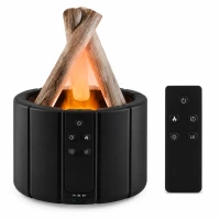 Verk 24615 Dekorativní RGB LED zvlhčovač vzduchu s efektem ohniště, černý