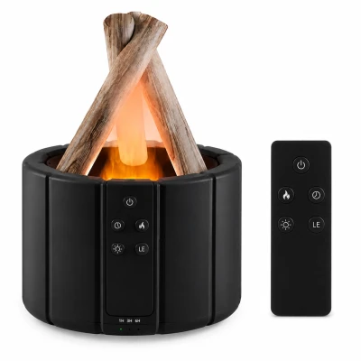 Verk 24615 Dekorativní RGB LED zvlhčovač vzduchu s efektem ohniště, černý