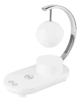 Verk 12368 Lampička s bluetooth reproduktorem, RGB osvětlením a bezdrátovým nabíjením, saturn