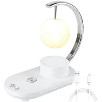 Verk 12368 Lampička s bluetooth reproduktorem, RGB osvětlením a bezdrátovým nabíjením, saturn