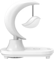 Verk 12368 Lampička s bluetooth reproduktorem, RGB osvětlením a bezdrátovým nabíjením, saturn